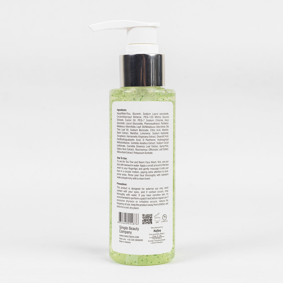 Anti Acne Face Wash with Tea Tree & Neem