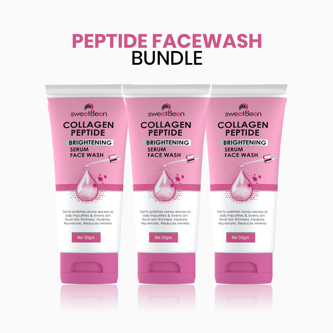 Collagen Peptide Brightening Serum FaceWash-Pack Of 3