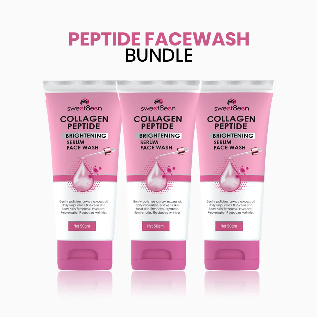 Collagen Peptide Brightening Serum FaceWash-Pack Of 3