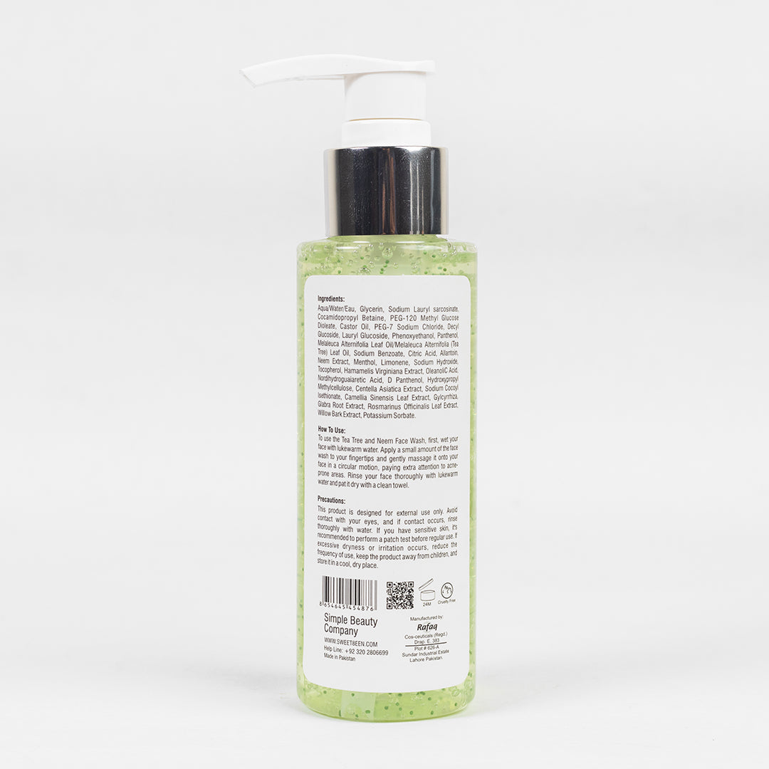 TEA TREE AND NEEM FACE WASH (ACNE)